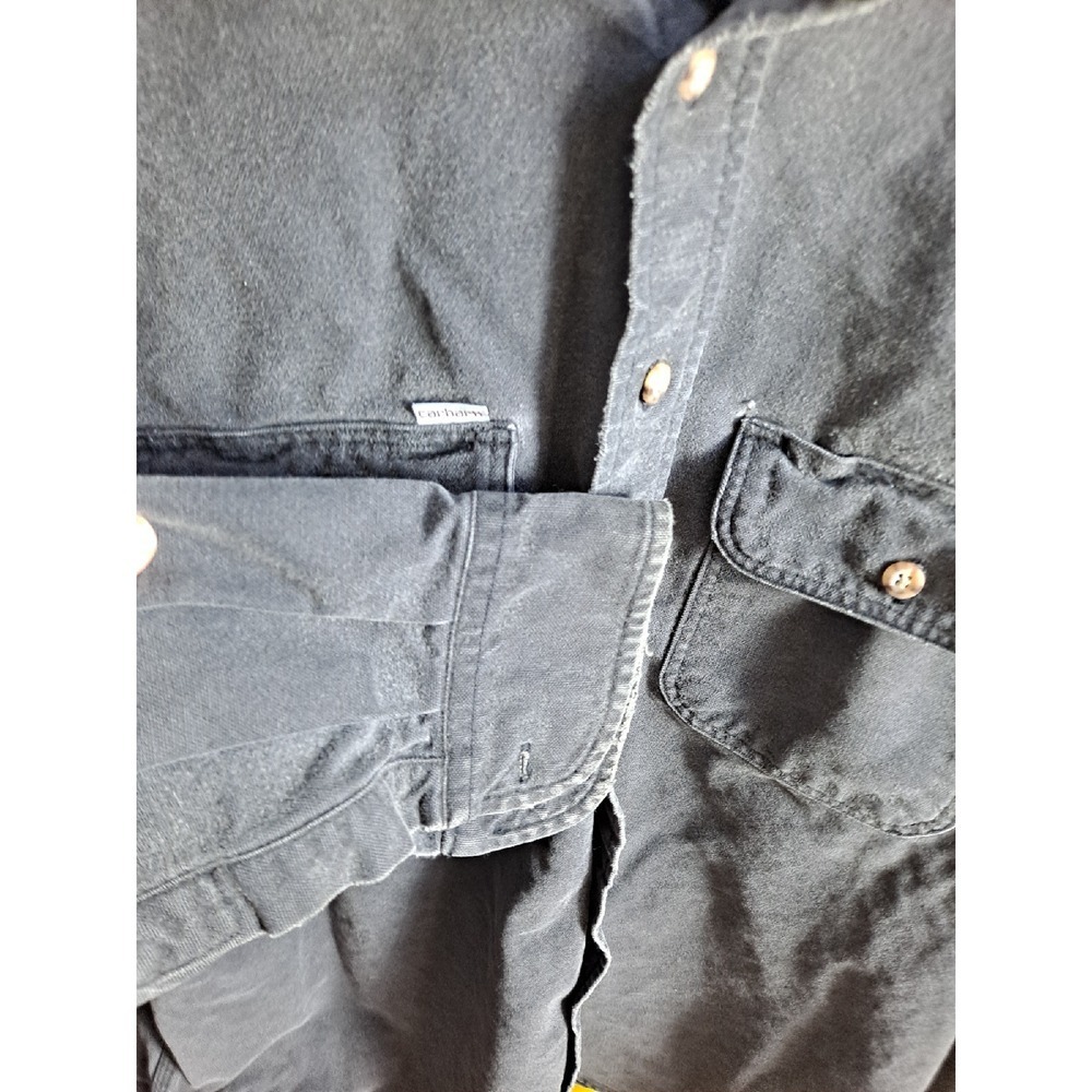 Carhartt Work Shirt Button Up Long Sleeve Rugged Outdoor Wear - Picture 4 of 7